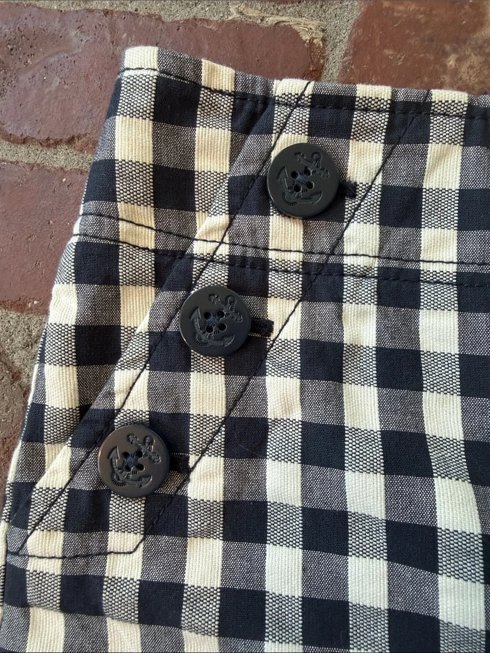LOFT Gingham High Waisted Shorts - Picture 4 of 5
